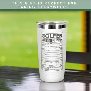 Golfer Nutrition Facts Tumbler 20 oz Stainless Steel